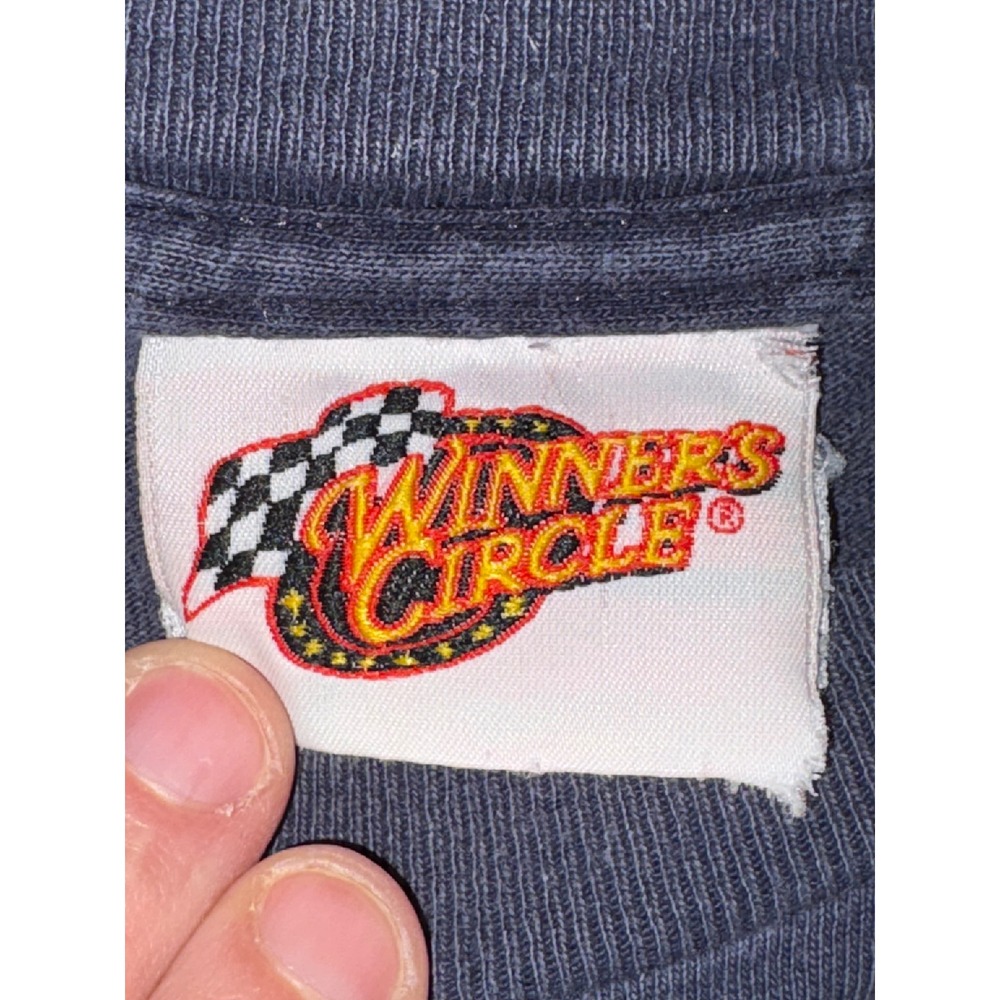 Jeff Gordon NASCAR vintage 90s Winners Circle 24 T-Shirt Navy Blue DuPont size L - Picture 3 of 8